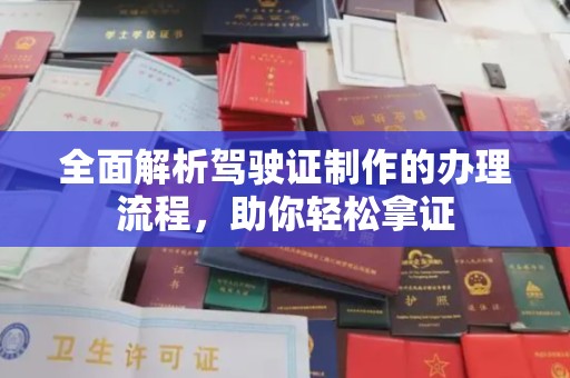 南沙全面解析驾驶证制作的办理流程，助你轻松拿证