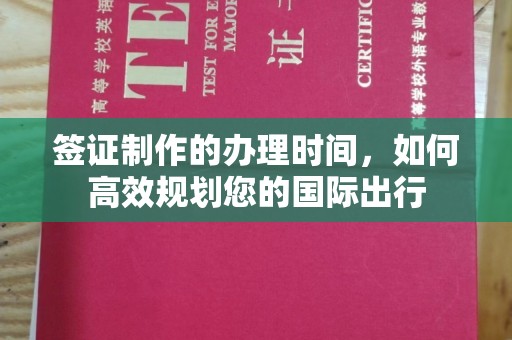 南沙签证制作的办理时间，如何高效规划您的国际出行