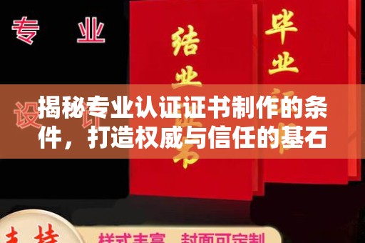 南沙揭秘专业认证证书制作的条件，打造权威与信任的基石