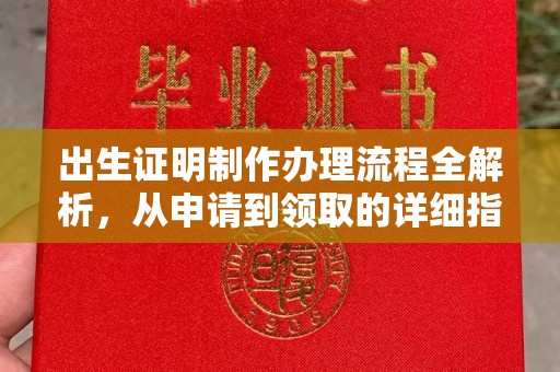南沙出生证明制作办理流程全解析，从申请到领取的详细指南